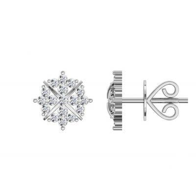 2,4 ct ronde diamanten oorknopjes 14k witgoud - harrychadent.nl