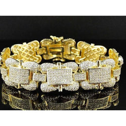 24 karaat diamanten armband heren geel gouden sieraden Nieuw