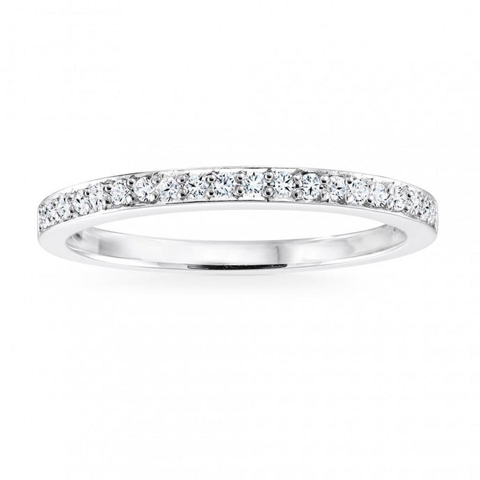 2,40 ct halve eeuwigheid Diamanten damesband 14k witgoud - harrychadent.nl