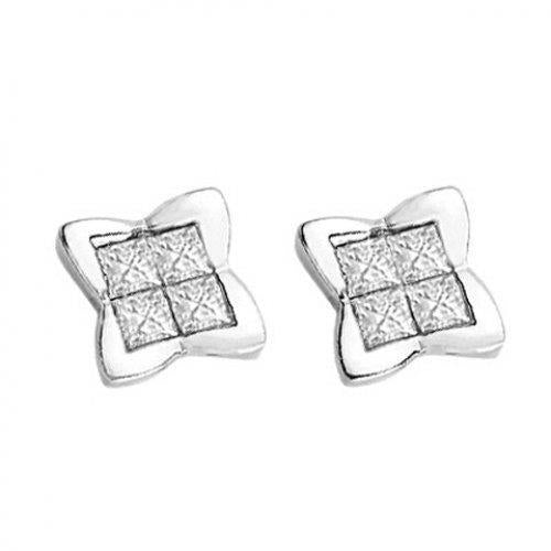 2,40 ct prinses geslepen witte diamanten oorbel - harrychadent.nl
