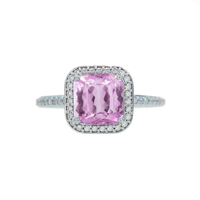 24,90 ct roze kunziet en diamanten jubileumring - harrychadent.nl