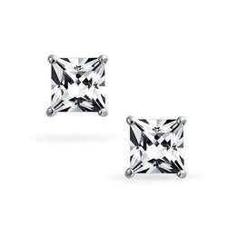 2,5 ct Princess Cut Diamond Stud Earring 14K witgoud Nieuw