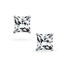 Afbeelding in Gallery-weergave laden, GIA-gecertificeerd 3,00 ct Princess Cut Diamond Stud Earring 14K witgoud Nieuw
