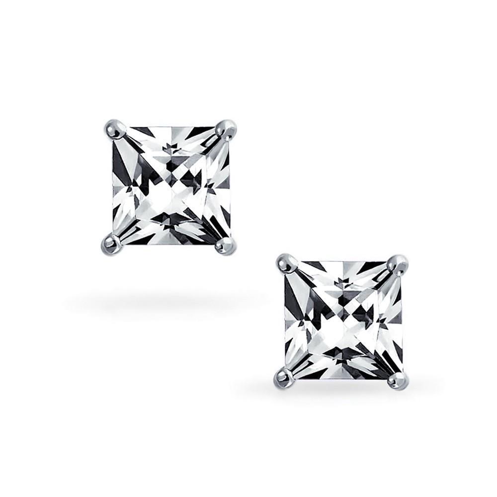 2,5 ct Princess Cut Diamond Stud Earring 14K witgoud Nieuw - harrychadent.nl