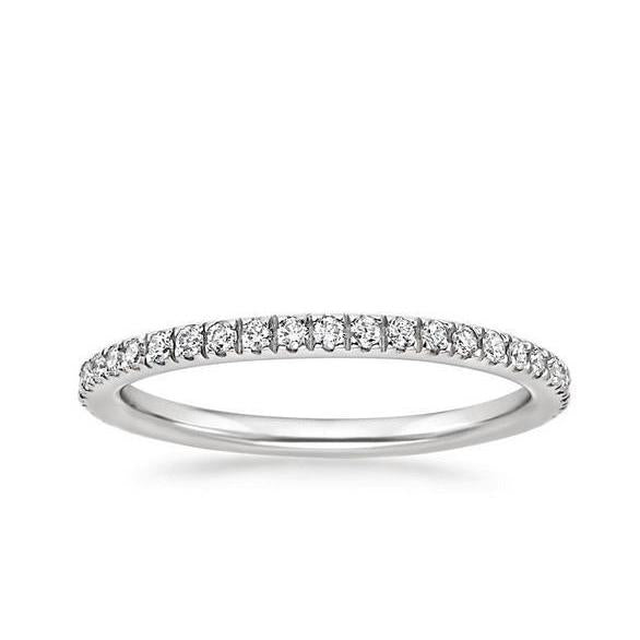 2,5 ct, Tandenset Ronde snede Diamanten Trouwring 14K Witgoud - harrychadent.nl