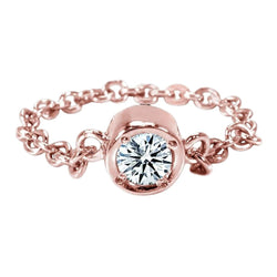 2.5 Karaat Yards Natuurlijke uit de aarde gewonnen Diamanten Armband Kettingstijl Roségoud door Roségoud