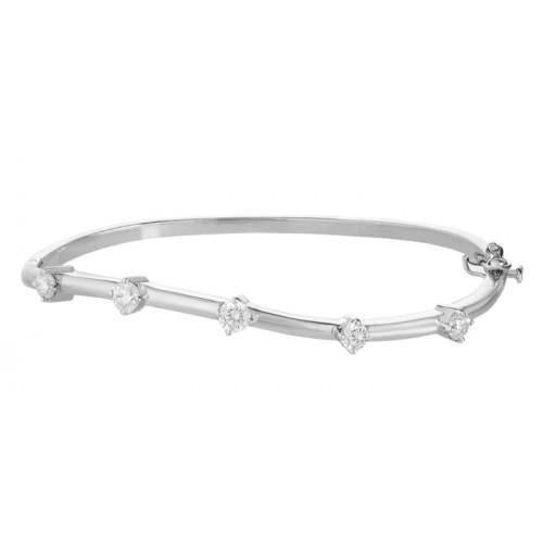 2,50 ct rond geslepen diamanten armband 14K witgoud - harrychadent.nl