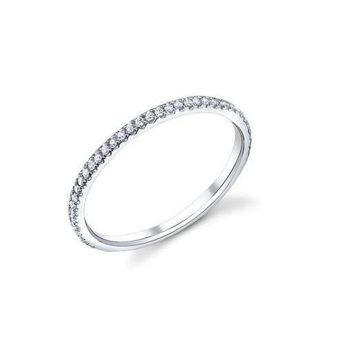 2,50 ct rond geslepen diamanten eeuwigheidsband 14k witgoud - harrychadent.nl