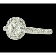 Afbeelding in Gallery-weergave laden, 2,50 karaat antieke stijl halo kussen diamanten ring wit goud 14k
