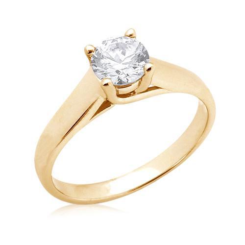 2,50 karaat diamanten solitaire ring geel goud 14K- harrychadent.nl
