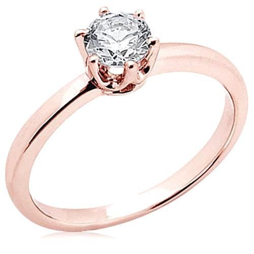 2,50 karaat diamanten solitaire ring rosé gouden sieraden - harrychadent.nl