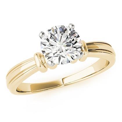 2,50 karaat grote ronde diamanten solitaire ring geel goud 14k nieuw