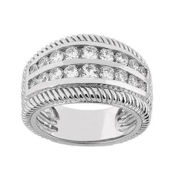 2,50 karaat ronde diamanten rechterhand jubileumring