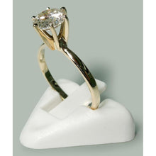 Afbeelding in Gallery-weergave laden, 2,50 karaat ronde diamanten solitaire verlovingsring geel goud 14K - harrychadent.nl
