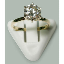 Afbeelding in Gallery-weergave laden, 2,50 karaat ronde diamanten solitaire verlovingsring geel goud 14K - harrychadent.nl
