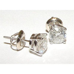 2,51 Ct. F VVS1 Ronde Natuurlijke uit de aarde gewonnen Diamanten Oorknopjes Platina