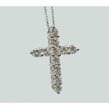 Afbeelding in Gallery-weergave laden, 2,75 ct rond geslepen diamanten kruis ketting hanger
