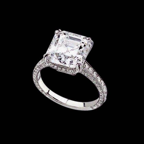 2,76 ct. center radiant halo diamanten sieraden ring wit goud