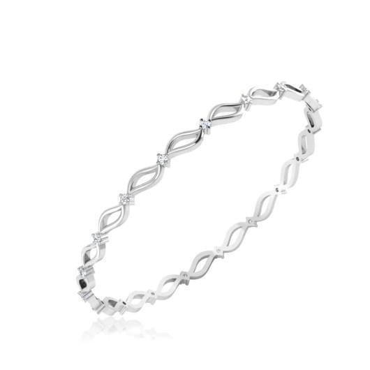 2,85 ct rond geslepen diamanten armband 14K witgoud - harrychadent.nl