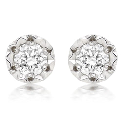 2,00 Ct Briljant Geslepen Echt Diamanten Dames Oorknopjes Wit Goud 14K