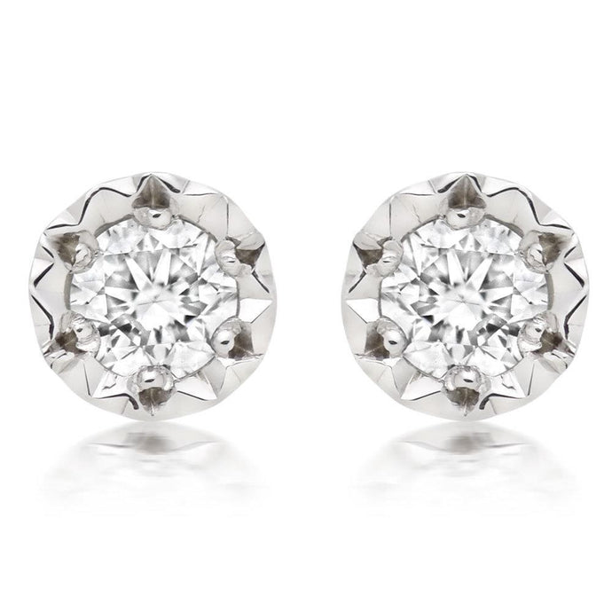 2,00 Ct Briljant Geslepen Echt Diamanten Dames Oorknopjes Wit Goud 14K