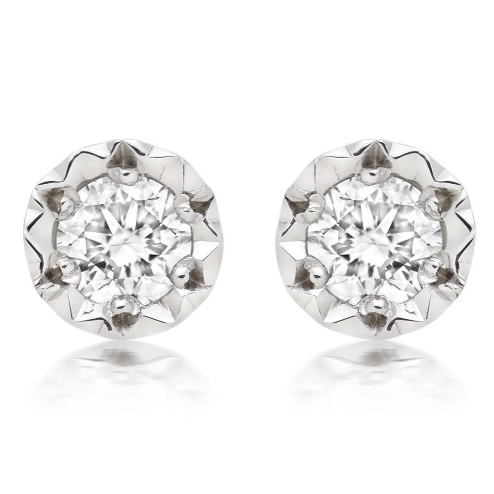 2,00 Ct Briljant Geslepen Echt Diamanten Dames Oorknopjes Wit Goud 14K