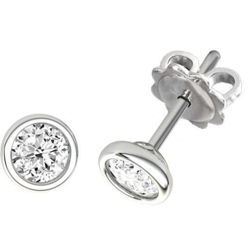 2,00 Karaat Echt Diamanten Dames Oorknopjes Goud Wit 14K