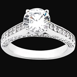 2.01 karaat diamanten ring met accenten sieraden wit goud