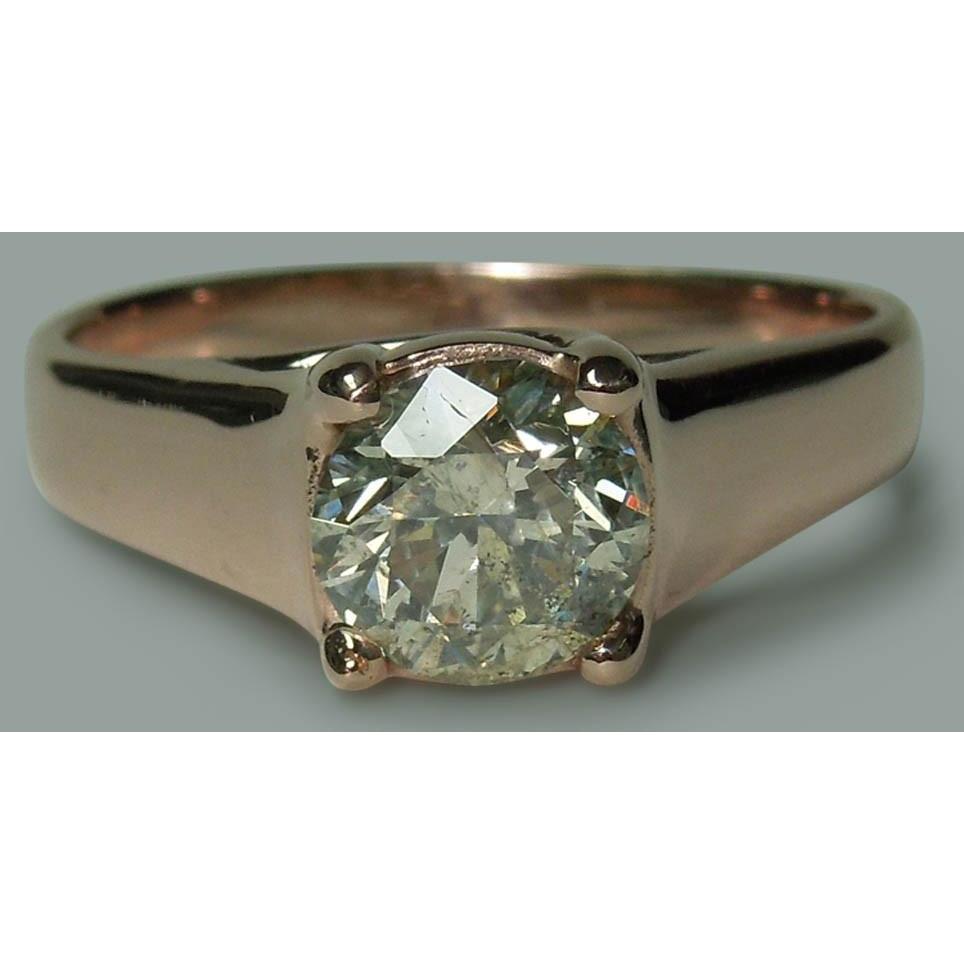 2.01 karaat ronde diamanten solitaire ring sieraden nieuw rose goud 14k - harrychadent.nl