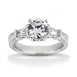 2,01 Ct. Witgouden Echt Diamanten Jubileum Ring Met Drie Stenen Nieuw