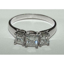 Afbeelding in Gallery-weergave laden, 2,01 Ct Prinses Geslepen Echt Diamanten Verlovingsring Drie Stenen
