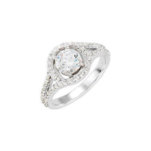 Afbeelding in Gallery-weergave laden, 2,01 Karaat Ronde Briljante Halo Echt Diamanten Trouwring Wit Goud 14K
