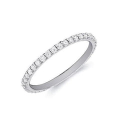 2,10 ct Sprankelende Echt Diamanten Eeuwigheid Verjaardag Band Wit Goud 14K