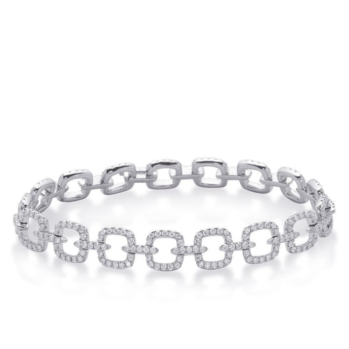 2.2 ct sprankelende diamanten damesarmband 14k witgoud - harrychadent.nl