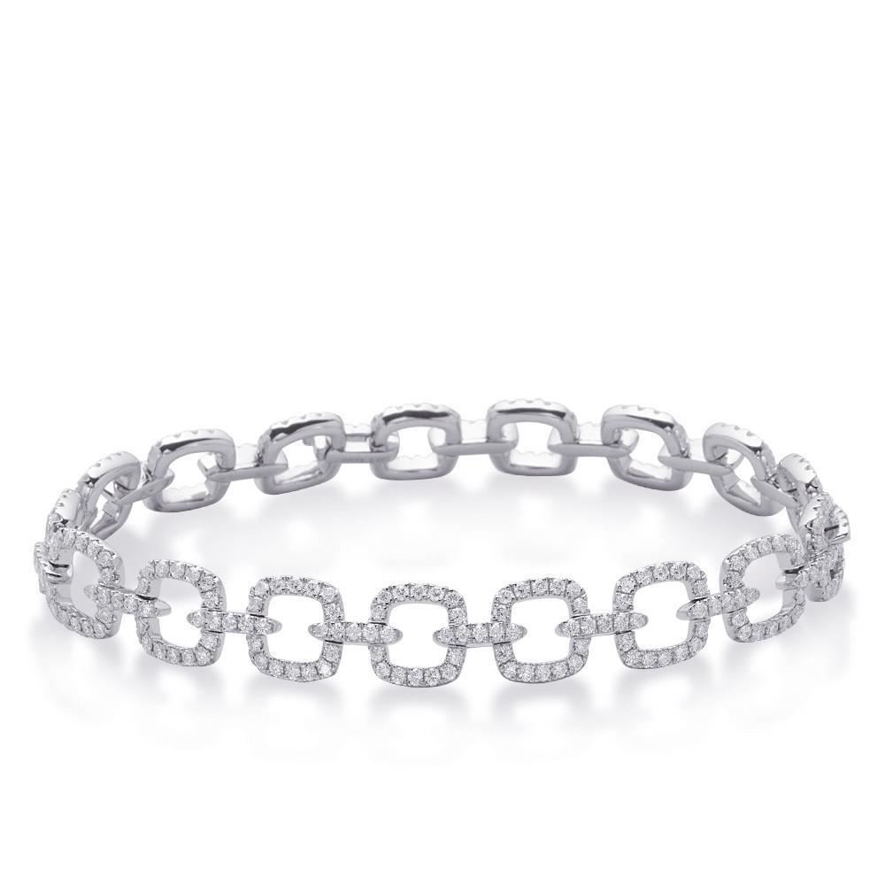 2.2 ct sprankelende diamanten damesarmband 14k witgoud - harrychadent.nl