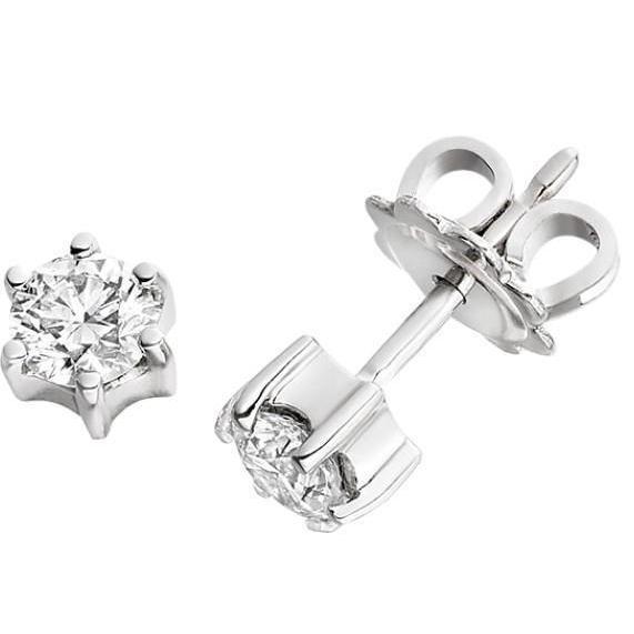 2.20 Ct F Vs1 Prong Set Ronde Geslepen Diamanten Studs Oorbel Wit Goud - harrychadent.nl