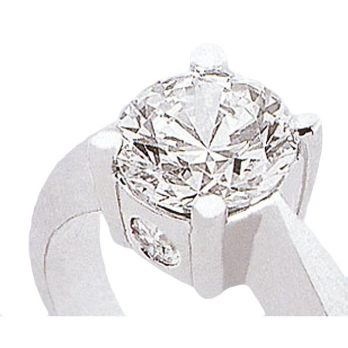 2,20 Karaat Ronde Echt Diamanten Drie Stenen Jubileum Ring Wit Goud 14K