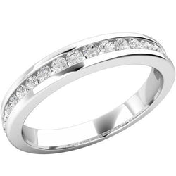 2,20 ct Ronde Echt Diamanten Dames Eeuwigheid Trouwring Wit Goud 14K