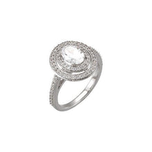Afbeelding in Gallery-weergave laden, 2.21 karaat ovale diamanten bruiloft halo jubileum ring
