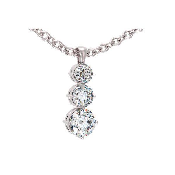 2,25 Karaat Briljant Geslepen Echt Diamanten Hanger Ketting Wit Goud 14K