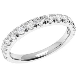 2,25 Karaat Ronde Echt Diamanten Halve Eeuwigheid Trouwring Vrouwen Sieraden
