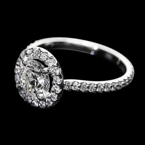 2,25 ct. Echt Diamant Halo Setting Ring Bruiloft Sieraden Nieuw
