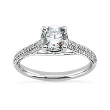Afbeelding in Gallery-weergave laden, 2,25 ct. Prong Set Ronde Briljante Echt Diamanten Ring Met Accenten
