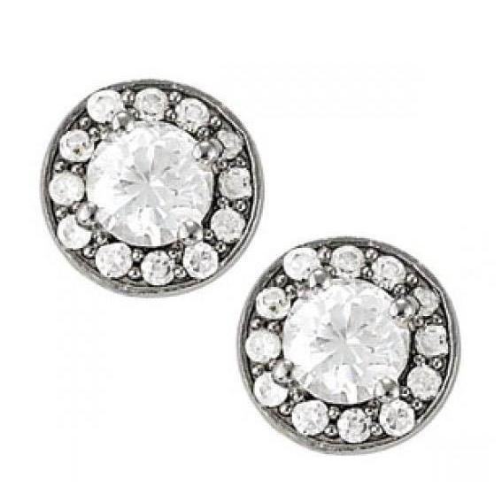 2.30 karaat ronde diamanten Halo studs oorbellen paar wit goud 14K - harrychadent.nl