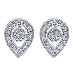 2,30 Karaat Halo Echt Diamanten Dames Oorknopjes Wit Goud 14K