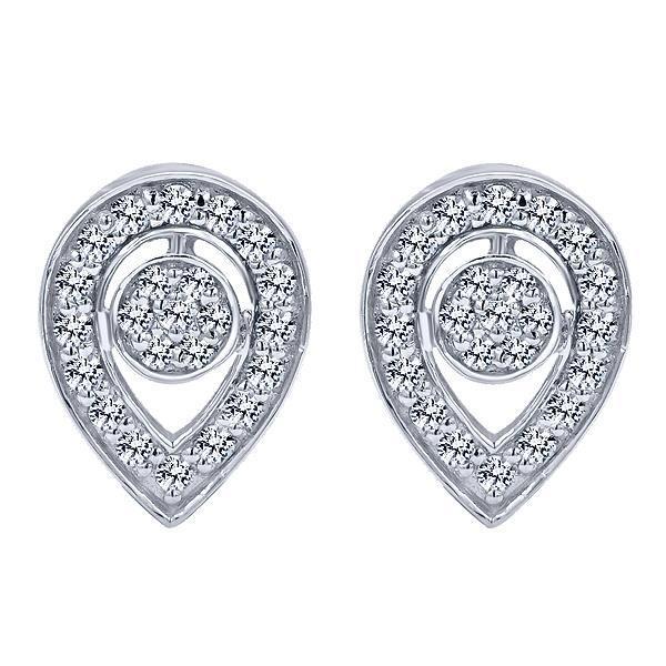 2,30 Karaat Halo Echt Diamanten Dames Oorknopjes Wit Goud 14K