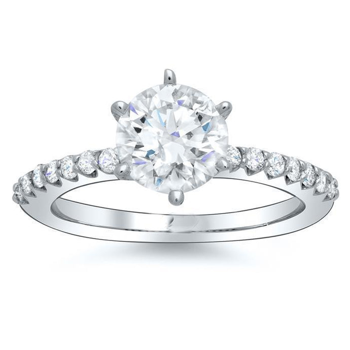 2,30 Karaat Sprankelende Echt Diamanten Verlovingsring Wit Goud 14K