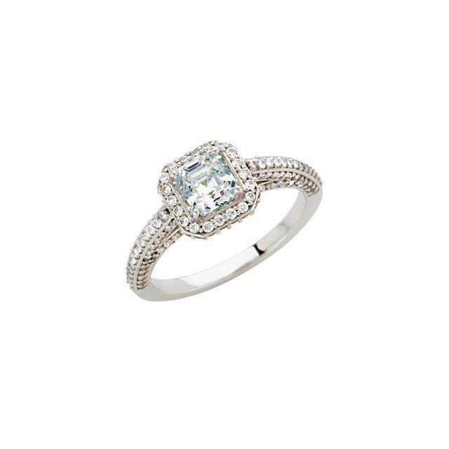 2.31 karaat asscher diamant solitaire verlovingsring sieraden nieuw