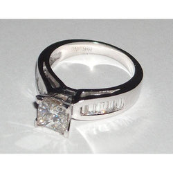2,35 Karaat Prinses Echt Diamanten Verlovingsring Wit Goud 14K