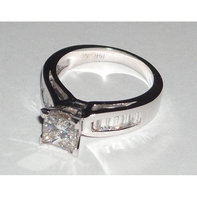 2,35 Karaat Prinses Echt Diamanten Verlovingsring Wit Goud 14K